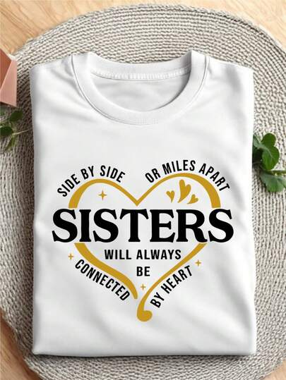Side By Side Or Miles Apart Sisters T-Shirt, Sister Trip 2025 Shirt, Sister Vacation Matching Outfit, Weekend Trip Shirts For Sisters, Matching Sisters Shirt. SH-419