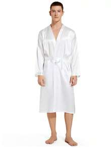 Groom Wedding Morning Robe Spring And Autumn Long Style Home Large Size Cardigan Sleeping Robe Bathroom Decor Summer Back To School