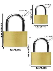 1pc Customized Engraved Anniversary Keyed Padlock Gift - Brass Romantic Love Lock With 3 Keys, Suitable For Weddings, Bridges Or School Lockers, Ideal Gift For Her, Boyfriend, Girlfriend, Family, Friends, Students, Fathers Day, Anniversary, Graduation, Wedding, Business/Work/Office - Multicolor - View 3