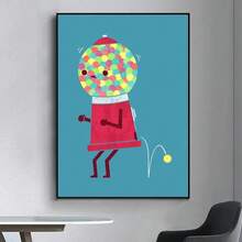 1 buc. Postere de perete cu ramă opțională, poster distractiv cu mâncare, potrivit pentru sufragerie, bar, pictură decorativă vintage pe pânză, artă fără ramă - Multicolor - Vizualizare 34