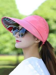 Quick-Dry Ponytail Hat For Women, Summer Sun Protection Hat With Face Mask Hanging Hole, Baseball Cap Style - Multicolor - View 19