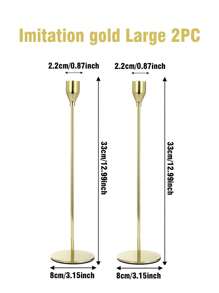 1/2/3/6 Pcs Candle Holder Set, Gold Metal Luxury Candle Stand, Home/Wedding/Romantic Dinner Decor, Room Decoration, Home Decor, Gift, Holiday Decoration