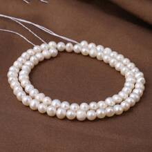1 cuerda de perlas de agua dulce naturales sueltas, charms espaciadores para hacer collares, pulseras y accesorios de joyería para mujeres y hombres