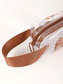 1 Cute Animal Pattern Transparent Stationery Bag, Portable Learning Stationery Large-Capacity Storage Bag, Fashion Stationery Gifts, Exquisite Gifts For Classmates - Multicolor - View 7