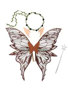1pc Extra Large Gold Foil Four-Leaf Butterfly Wings, Shiny Transparent Wings For Adult Fairy Costume, Halloween Angel Wings For Women - Multicolor - View 23