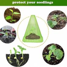 10/30pcs Garden Plant Cloches Cover Reusable Square Plant Growth Box Against Snails/Weather Influences Green Plant Protection Cover