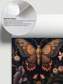 1/3Pcs, Optional Frame, High Quality Print Painting,Modern Style, Butterflies, Bees, Flower Splicing, Combination, Wall Art Poster, Home Decoration, Suitable For Living Room, Sofa, Bed, Hallway, Bedroom, Bathroom, Office, Perfect Art Gift, PVC Rigid Pipe Packaging,Wall Art With Frame - Multicolor - View 11