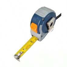 High Precision 12' Tape Measure Tools,  Anti-Cut Hands Thicken  Wear-Resistant And Durable Water Proof Antirust  Button Lock Household 12ft Range, Rulers & Measuring Tools,  Plastic & Steel,No Battery Needed. - Grey - View 2
