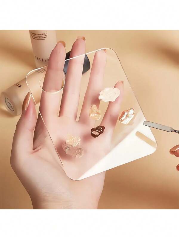 Acryl Make-up Palette - Klare Mischpalette für Kosmetika - Lidschatten und Nagelkunst - Professionelles Pigment Misch-Tool, geruchsfrei, für Urlaubsstrand, Badezimmer-Kollektion, Schlafzimmer-Kollektion, große Kapazität