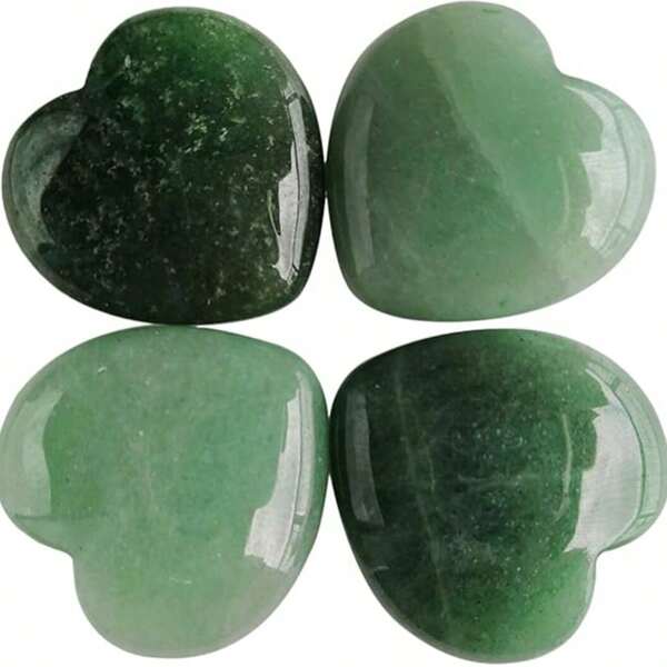 QYDCX Natural Green Aventurine Heart Palm Stone Reiki Balancing Worry Stone(1.18 Inch)