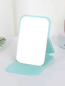 1 Specchio da trucco portatile, specchio piccolo in pelle poliuretanica, pieghevole, specchio da viaggio, adatto come regalo, accessori da viaggio, cosmetici, facile da riporre, specchio tascabile per ritocchi, specchio trucco pieghevole e portatile con angoli arrotondati, decorazione scolastica, sorpresa scolastica, decorazione dormitorio, accessori per il ritorno a scuola