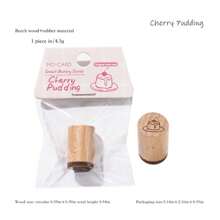 1pc Beechwood Stamp With Handdrawn Cute Designs, Versatile For Decorating Journals, Suitable For School And Office Stamps,Back To School,School Supplies