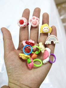 20/50pcs Cute Cartoon Design Blind Box Rings - Unique Surprise Gifts - Party Favors