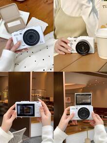 [2 块电池 + 32GB SD 卡] 5K UHD 视频博客相机，72MP 自动对焦数码相机，带 3 英寸翻转屏幕、WiFi、18 倍变焦，非常适合博主、创作者、旅行和社交媒体，非常适合复活节、生日礼物 - 彩色 - 查看 3