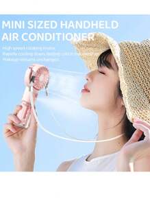Portable Fan With Mist Humidifier, Mini USB Rechargeable Handheld Fan With Water Spray, 800mAh Battery Desk Fan, Lightweight Handheld Fan - Suitable For Office, Outdoor, Travel And Camping - Stay Cool Anytime! Refreshing Comfort For Indoor And Outdoor Travel, Essential For Summer, Beach Vacation, Back To School, Gifts, Holiday Essentials