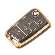 Jingyuqin TPU Car Flip Key Case Cover For VW Golf 7 MK7 Tiguan MK2 SEAT Ateca Leon FR 2 Ibiza Fit Skoda Octavia A7 - Multicolor - View 6