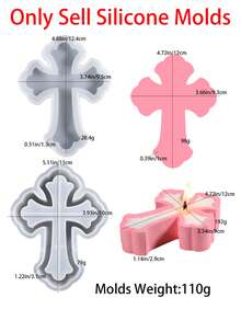 Molde de silicona en forma de cruz para caja de almacenamiento, molde de taza para vela para decoración del hogar, decoración de la habitación, decoración de mesa, molde de taza de vela de aromaterapia hecha a mano, molde de resina epoxi y yeso DIY, regalo para mujer, regalo de Halloween, regalo para mejor amiga, regalo DIY - moho - Ver 2