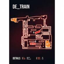 1 件墙面艺术海报可选框架复古游戏流行经典游戏 CS GO 地图墙面艺术海报帆布绘画和版画适用于北欧酒吧、咖啡店、家庭客厅装饰无框、帆布艺术、高品质、无框