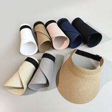 Customized Embroidery Sun Hat, Straw Hat, Summer UV Protection Hat, Travel Hat - A - View 3