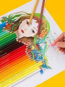 36/48/72 Color Faber-Castell Colouring Pencils,Hexagonal,Shatterproof,Stackable Colors For Drawing,Handwriting,Learning Markers Students Back To School Ideas Gift Choice Back To School Essentials Art Supplies Stationery - Multicolor - View 7