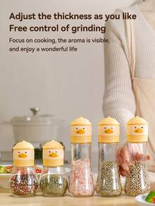 1PC Multi-Functional Kitchen Supplies Spice Tools Pepper Salt Manual Grinder 180ml/200ml,Kitchen Gadgets Gift Ideas - Multicolor - View 5