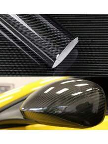 1pc Car Accessories Interior 6D Realistic Carbon Fiber Vinyl Sticker, Multi-Size, PVC Material, Car Modification Film, Electric Vehicle Wrap, Engine Cover Color Change Sheet 7*300cm 6D/10*150cm 6D/10*300cm 6D/30*152cm 6D/30*50cm 6D