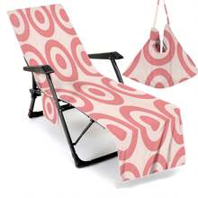 1pc Striped Super Fine Fiber Beach Chair Cover, Water Absorbent Beach Chair Tote Bag, Casual Vacation Sunbed Lounger Cover For Beach, Garden, HotelTravel Essentials Travel Accessories Beach Essentials