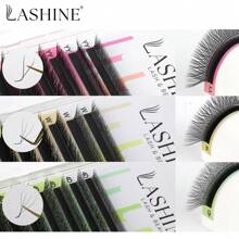 Lashine Lashine 12 Rows 0.07MM L Curl 7-13mm Mix Lashes YY/3DW/4DW/5DW/6DW Shape Lashes Natural Soft Lash Tech Supplies Brazilian Eyelash Premade Volume Fan Lashes Extension