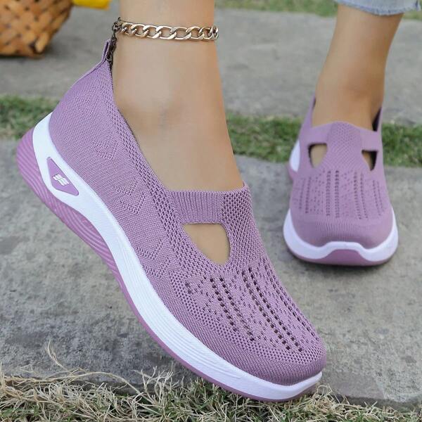 Zapatos de verano para mujer: zapatos casuales y cómodos para senderismo, zapatos planos simples y ligeros para todas las estaciones, zapatos con