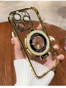 Magnetic 1pc Electroplated Bracket TPU Phone Case Compatible With Apple 11/12/13/14/15/16 - S25/S25PLUS/S25ULTRA Waterproof Shockproof Anti-Fall Scratch Resistant