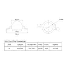 1W High Power LED Beads Light Emitting Diode Chips SMD For DIY Lighting Fixtures Warm White - Multicolor - View 8