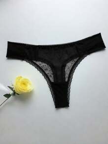 Sexy Lingerie Perspective Sexy Underwear Shorts, Internet Famous Beautiful Transparent Lace Flower Fashionable Underwear, Women's Mesh Transparent Sexy Thong Sexy Embroidered Bottom Exquisite Transparent Lace Interwoven With Fashionable Mesh, Outlining Sexy Patterns, Details Perfect For T Pants