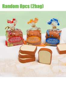 8/16/24/32 pièces Gomme en forme de toast Kawaii, gomme à crayon mignonne, gomme à pain 3D, gomme à crayon de dessin animé, outils de croquis pour peintres et artistes, fournitures pour cadeau (aléatoire)