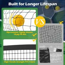 Lifezeal Portable Pickleball Net 22 FT Regulation Size Pickle Ball Net System For Outdoor - màu đen - Xem 6