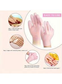 2 paires Ensemble de chaussettes et gants en silicone pour le rajeunissement des mains et des pieds. Gants et couvre-pieds pour favoriser l'absorption des lotions pour le corps