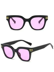 Modische Brille oversized Farbverlauf Frauen 90er Jahre schwarze Gläser Modische Outdoor Quadrat