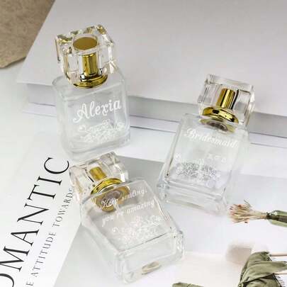 50ml Perfume Bottle For Bridesmaid With Name, Custom Travel Perfume Bottle, Personalised Perfume Atomiser, Customized Mother's Gift, Wife's Gift, Girlfriend's Gift, Birthday Gift