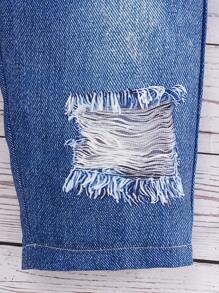 2 Stücke Baby Jungen Lässig Gestreiftes Kurzarm Top und Denim-ähnlich bedruckte Lange Hose Outfit, Sommer