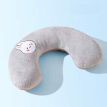1pc Pet Cat Breathable Cartoon Embroidered U-Shaped Pillow, Doggy Sleeping Cushion, Pet Supplies