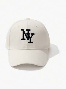Șapcă de baseball pentru femei, culoare solidă, brodată cu literă NY, elegantă și versatilă, potrivită pentru primăvară, vară, toamnă, sporturi în aer liber și uz zilnic, 1 buc. - Broderie NY - Vizualizare 5