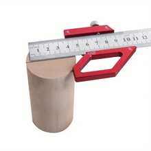 Bloque de posicionamiento de regla de acero para carpintería, buscador central, medidor de marcado de línea de trazador de ángulo de 45/60/90 grados para localizador de regla UCEK - 1 bloque y regla - Ver 3