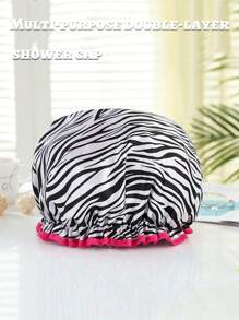Bonnets de douche imperméables à double couche, bonnets de douche pour les femmes pour le bain, le shampooing et le maquillage. Bonnets de bain de haute qualité réutilisables et portables pour les voyages