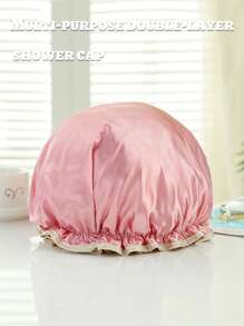 Bonnets de douche imperméables à double couche, bonnets de douche pour les femmes pour le bain, le shampooing et le maquillage. Bonnets de bain de haute qualité réutilisables et portables pour les voyages