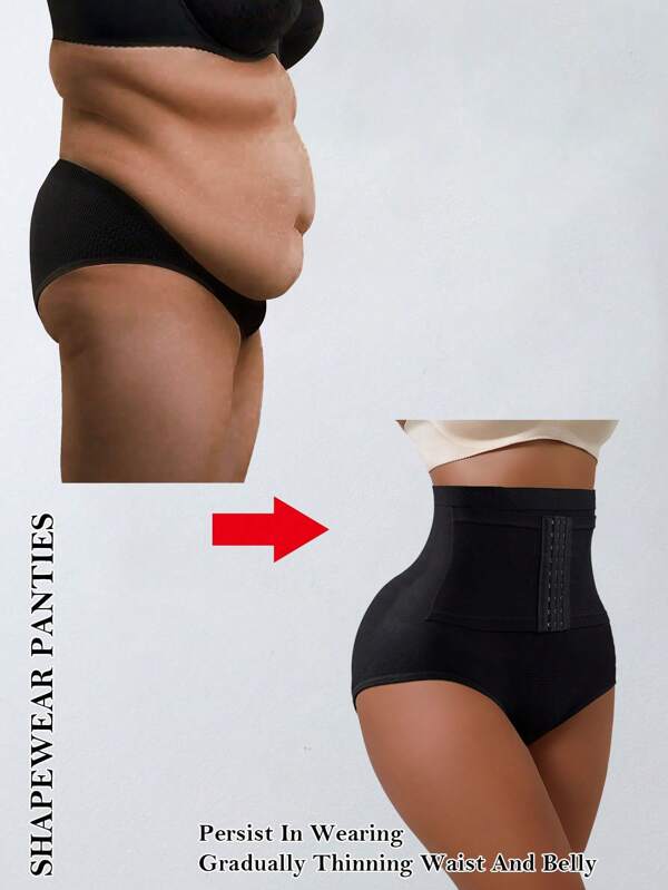 Seamless High Waist Abdominal Control Shaping Panties Trainer Body Shaper Shorts Bottoms Tummy Slimming Sheath Woman Flat Belly Control Panties Hip Butt Lifter Briefs Panty Waist Trainer Tummy Control Underwear Shapewear With Front Clasp Closure
