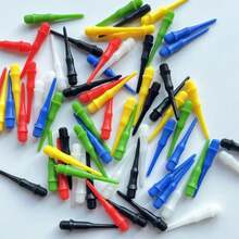 50pcs Soft Dart Tips, Durable Professional Competition-Grade Dart Points, Plastic Components, Easy To Break And Durable, Made Of PC Material, Available In Various Sizes, For Dart Tip Replacement And Removal, Suitable For Dart Games - View 2