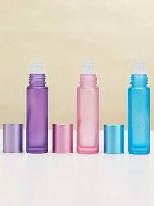 5 szt. 10 ml matowe szklane butelki z kulką - wymienne fiolki na olejki eteryczne, pojemniki na próbki perfum, kosmetyki podróżne | Bezzapachowy, trwały materiał szklany (puste butelki)