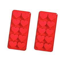 1/2 pezzi Stampo per ghiaccio a forma di cuore in silicone, stampo per cocktail, whisky, bevande, cioccolato, caramelle, candele e cere fuse, in silicone morbido antiaderente per un facile rilascio, per ghiaccio, matrimonio, San Valentino, attrezzi fai-da-te per la casa