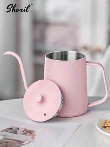 shoxil 1 件不锈钢带盖咖啡壶、咖啡壶、滴滤咖啡制作工具-350ml/12oz、600ml/20oz - 咖啡壺 - 查看 2