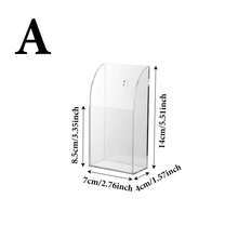 1pc Transparent Acrylic Wall Mounted Storage Box, Remote Control Holder, Media Storage Box, Desktop Remote Controller Storage, Stationery And Parts Organizer - Multicolor - View 7