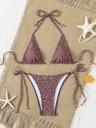 Nuovo costume da bagno sexy con spalline e apertura laterale, bikini da spiaggia
